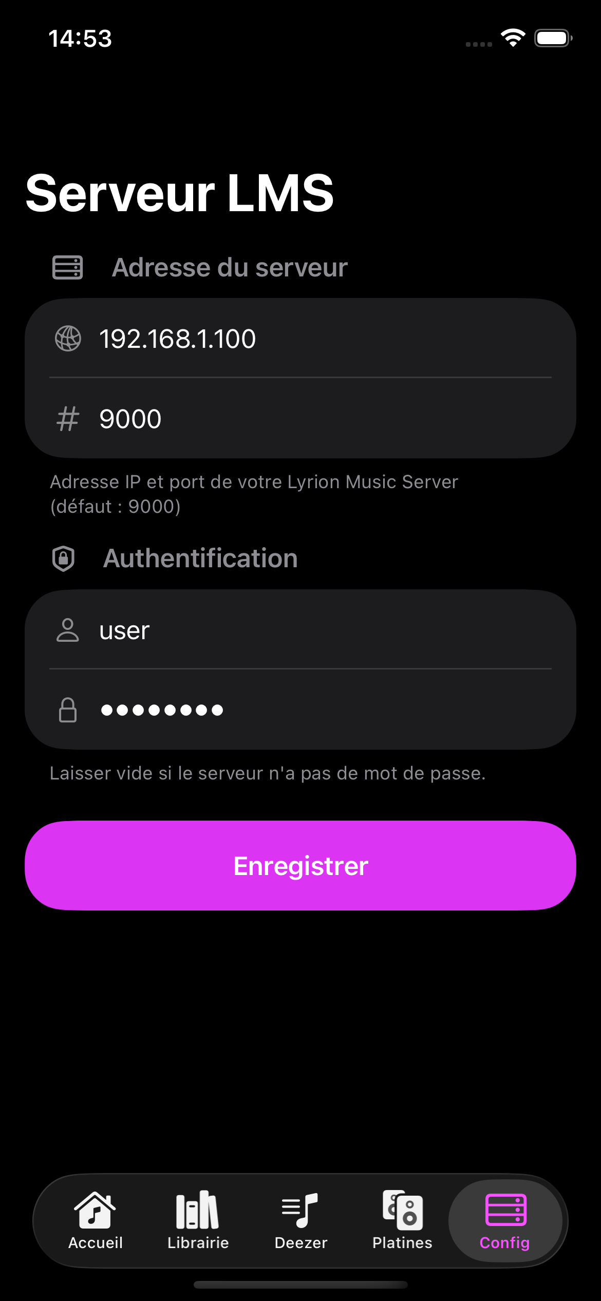 App settings