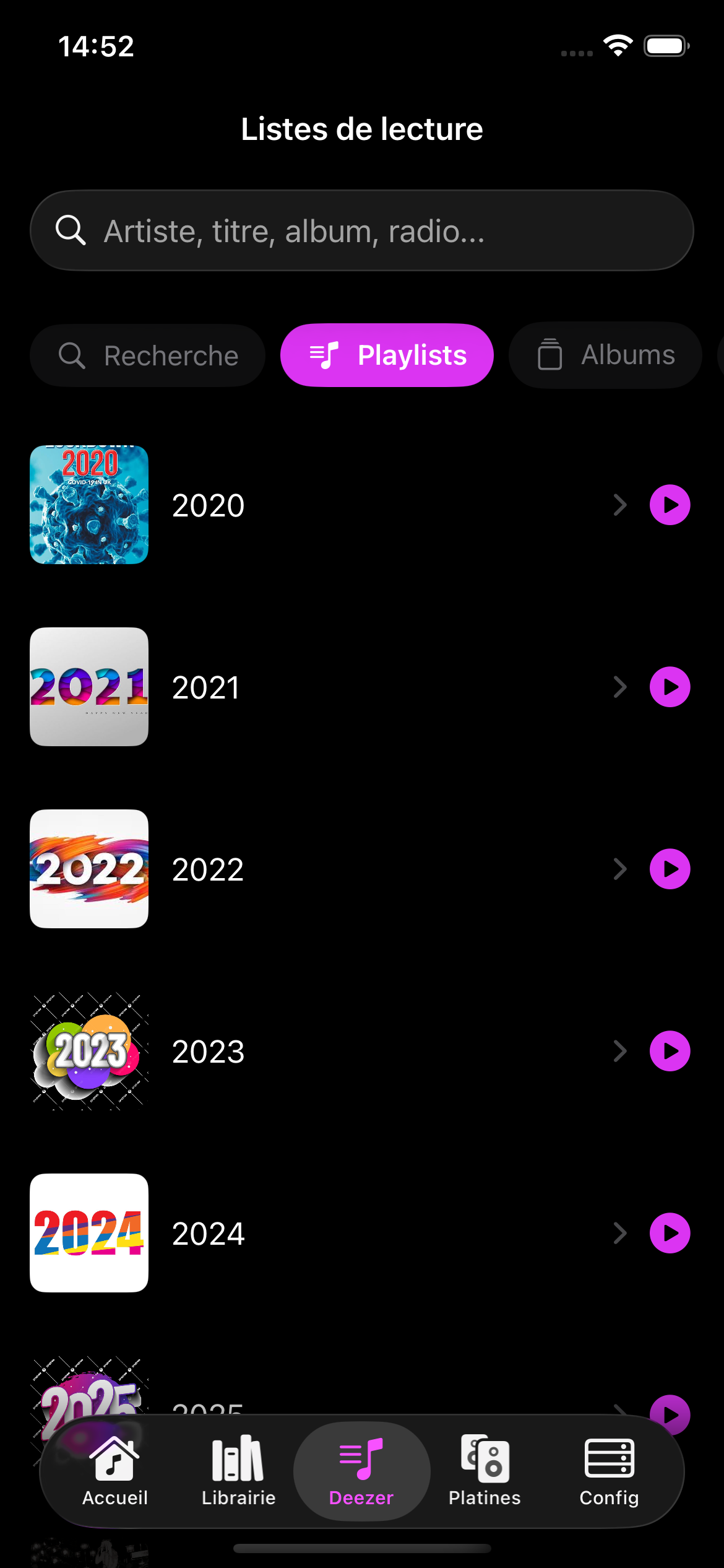 Deezer search